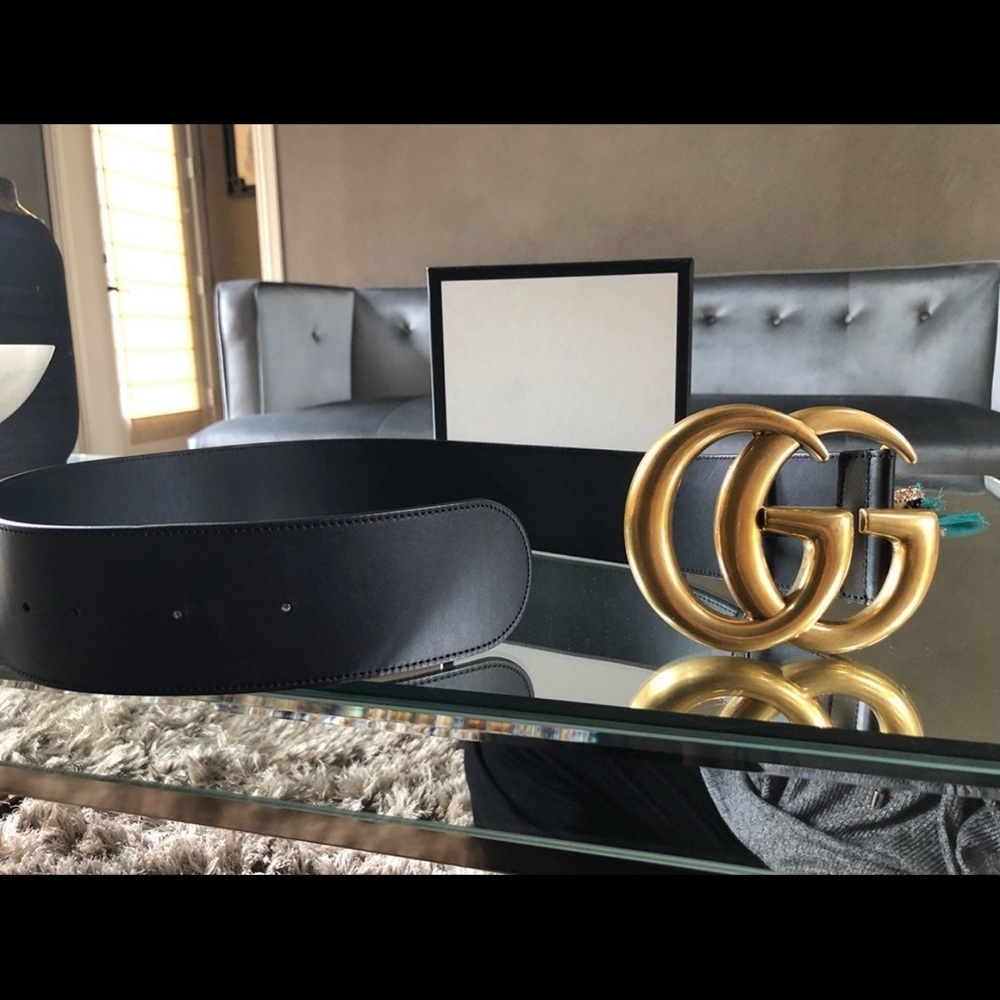 Authentic wide gucci belt